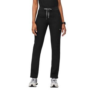 FIGS High Waisted Yola Skinny Scrub Pant Black Size XS